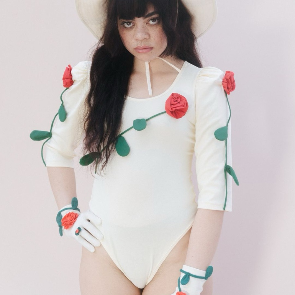 Samantha Pleet Persephone Climbing Rose Bodysuit Top